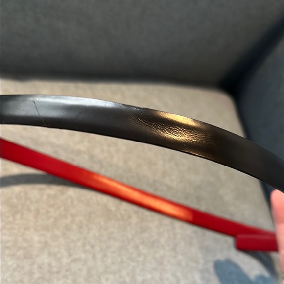 Salvatore Ferragamo Black and Red Leather Belt with Infinity Buckle - Picture 6 of 6